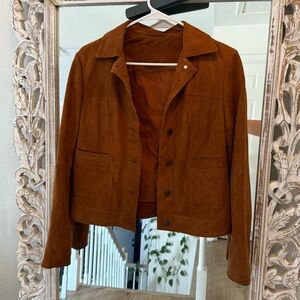 Camel brown suede jacket